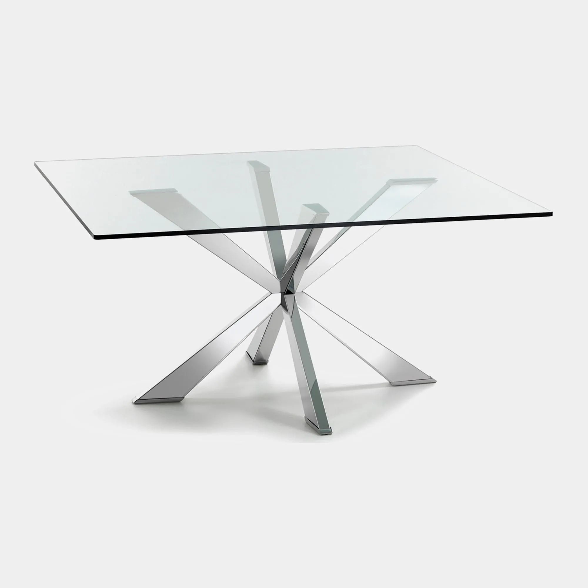Cattelan Italia Spyder - Square Dining Table In Clear Glass