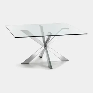 Cattelan Italia Spyder - Square Dining Table In Clear Glass