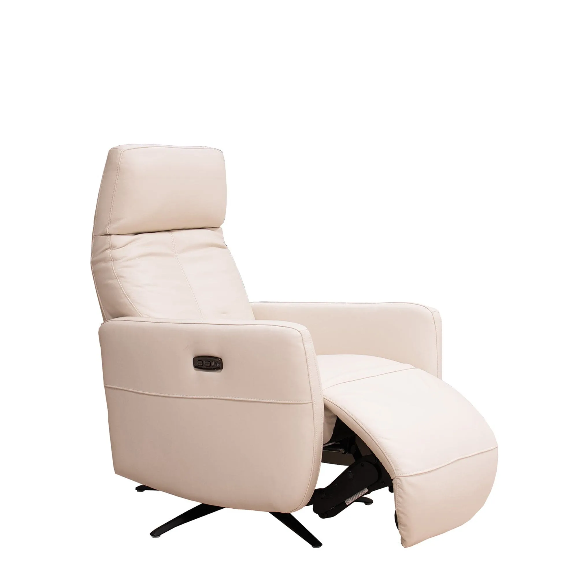 Cayenne - Swivel Recliner Chair In Leather With Toggle Switch & Battery Pack