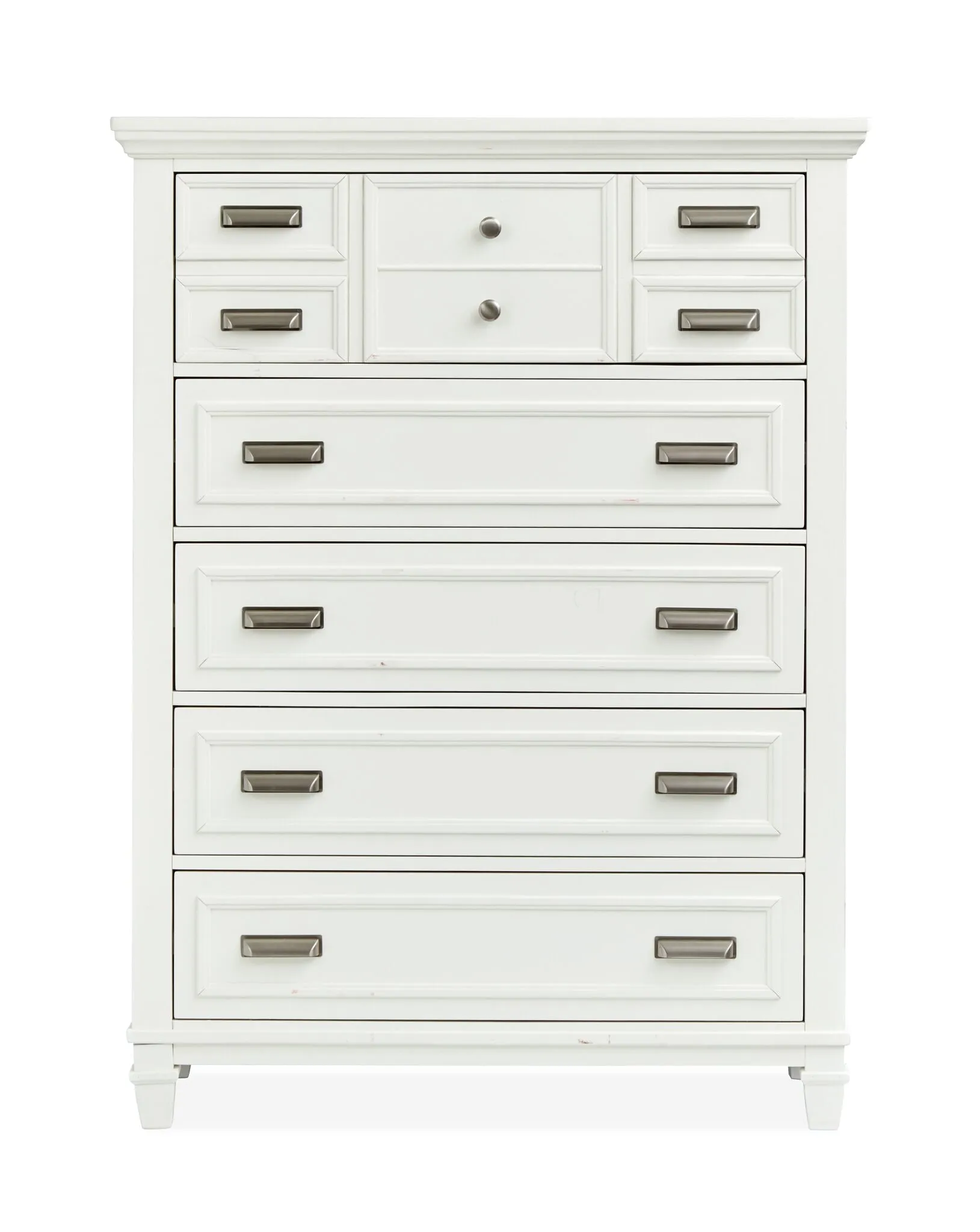 Charleston 5-Drawer Chest- Dove White