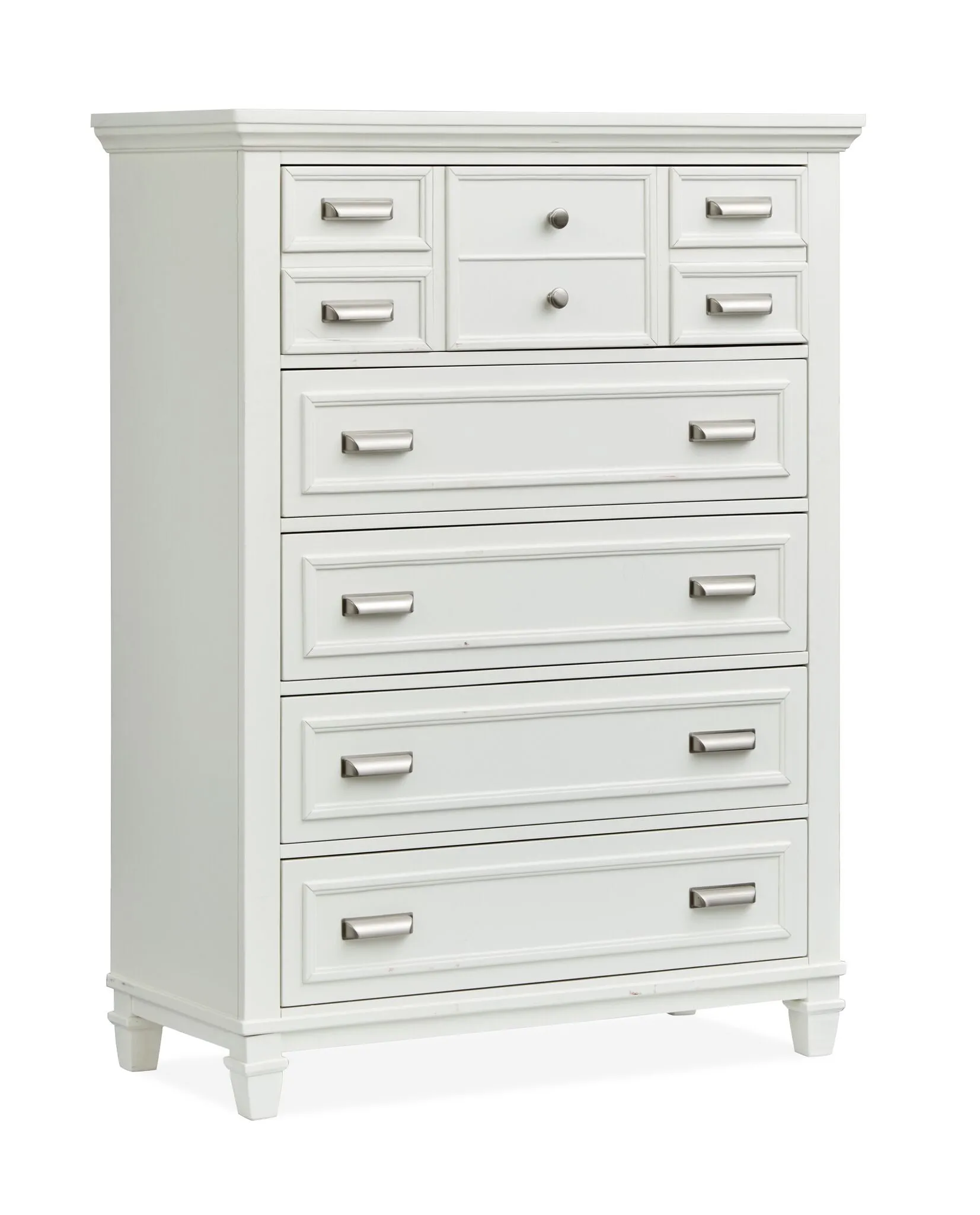 Charleston 5-Drawer Chest- Dove White