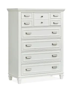 Charleston 5-Drawer Chest- Dove White