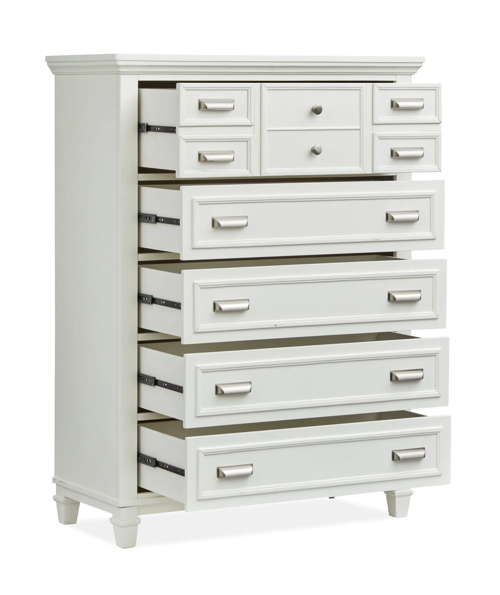 Charleston 5-Drawer Chest- Dove White