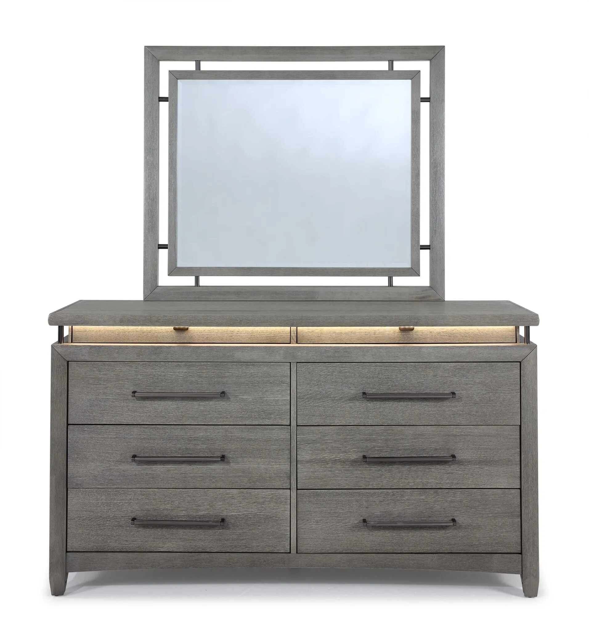 Chelsea 6-Drawer Dresser - Grey