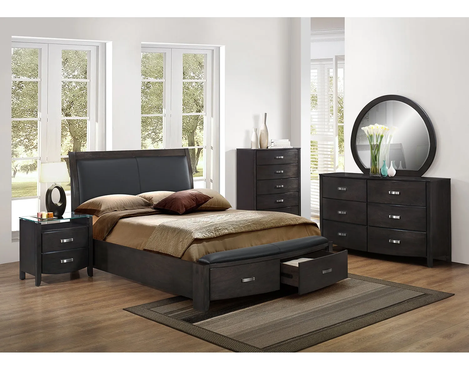 Cinema 6-Drawer Dresser - Charcoal