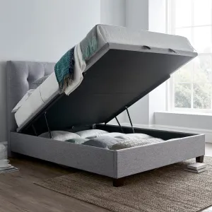 Claydon - Ottoman Bed Frame In Marbella Grey