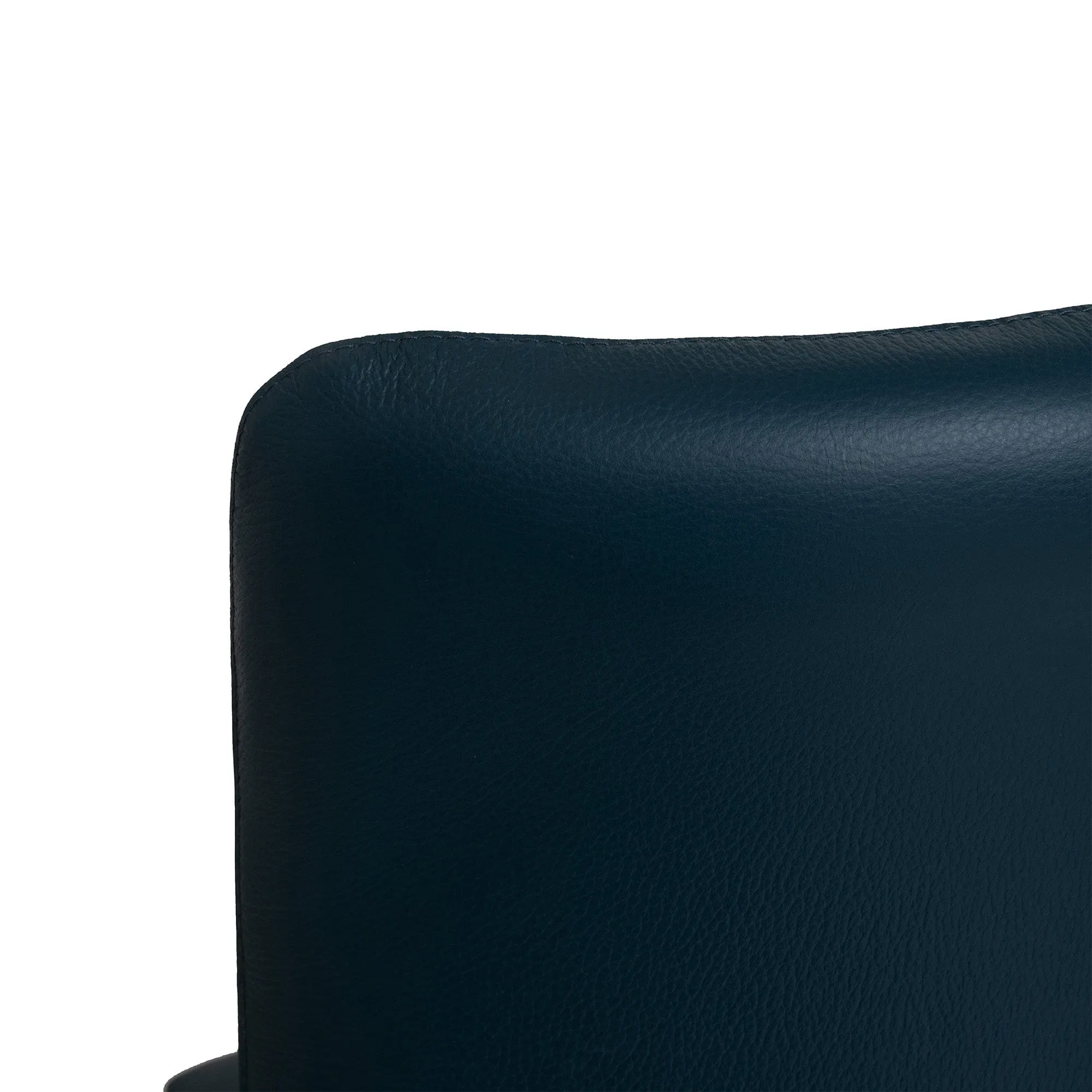 Clover - Dining Chair In Leather With Black Metal Legs