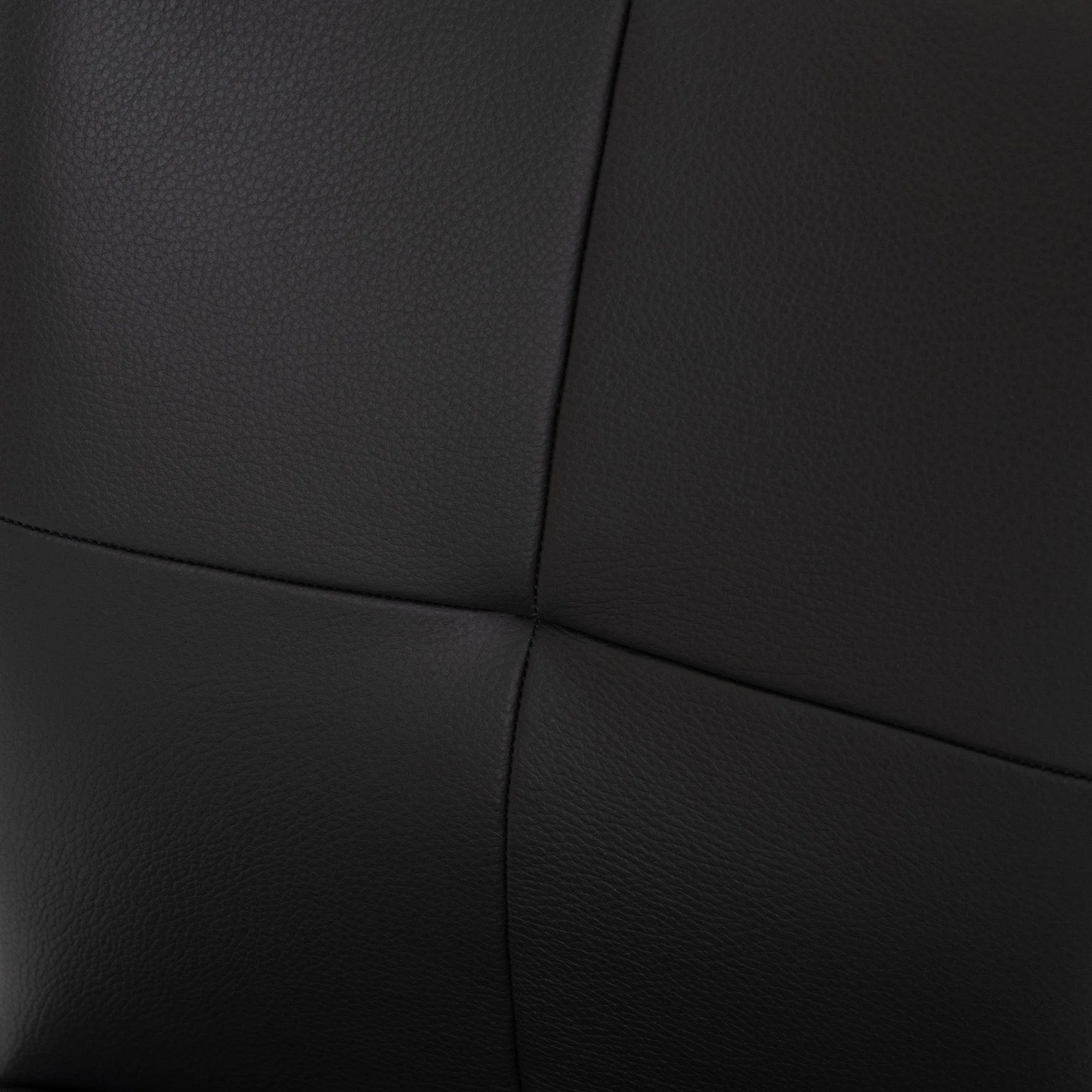 Clover - Dining Chair In Leather With Black Metal Legs