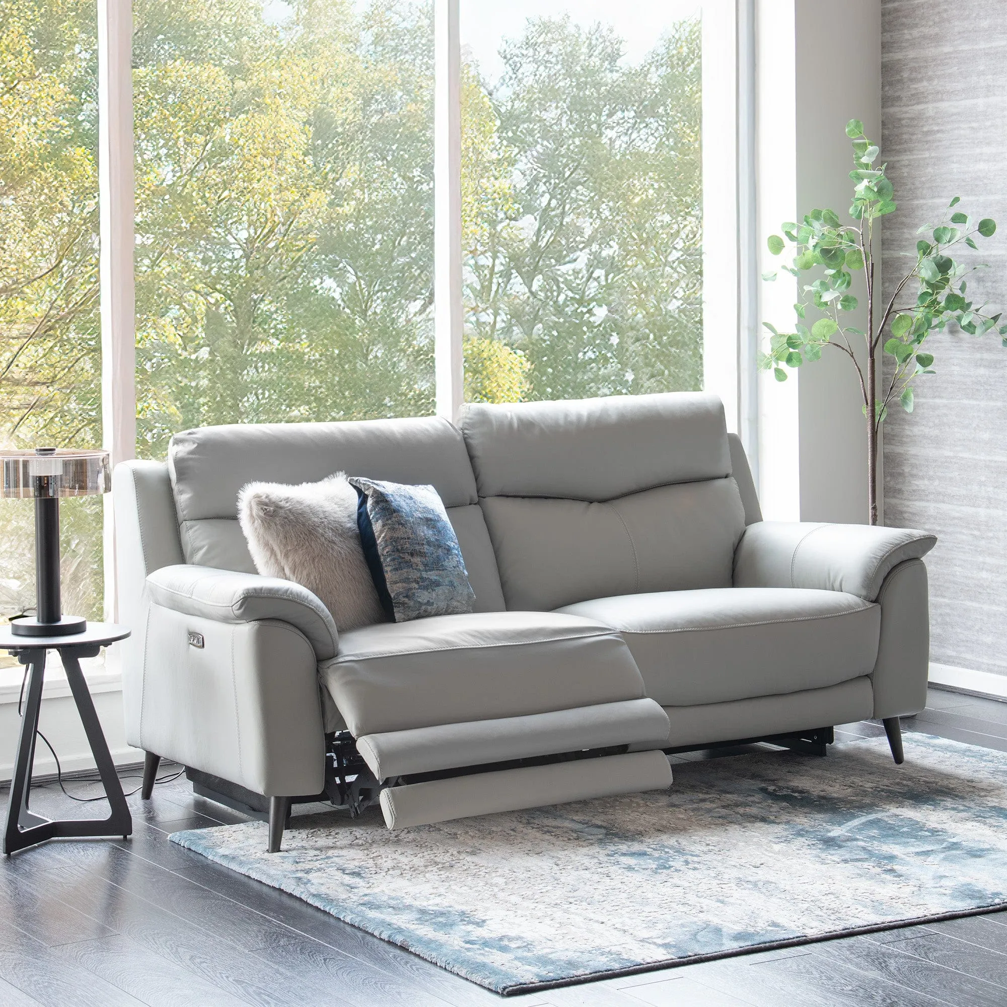 Columbia - 2.5 Seat Power Recliner Sofa With USB In Leather