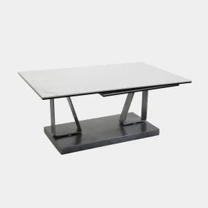 Cremona - 90cm Extending Coffee Table in White Ceramic