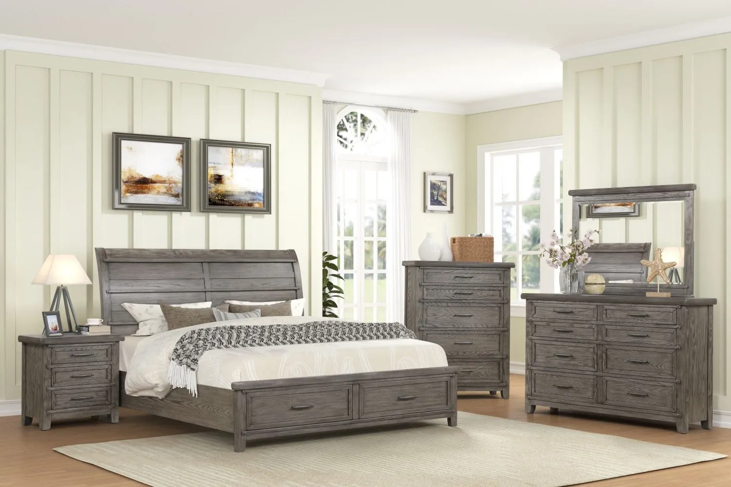 Dahlia 5-Drawer Chest - Grey