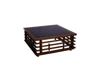 Darwin 42" Coffee Table -Glass, Espresso
