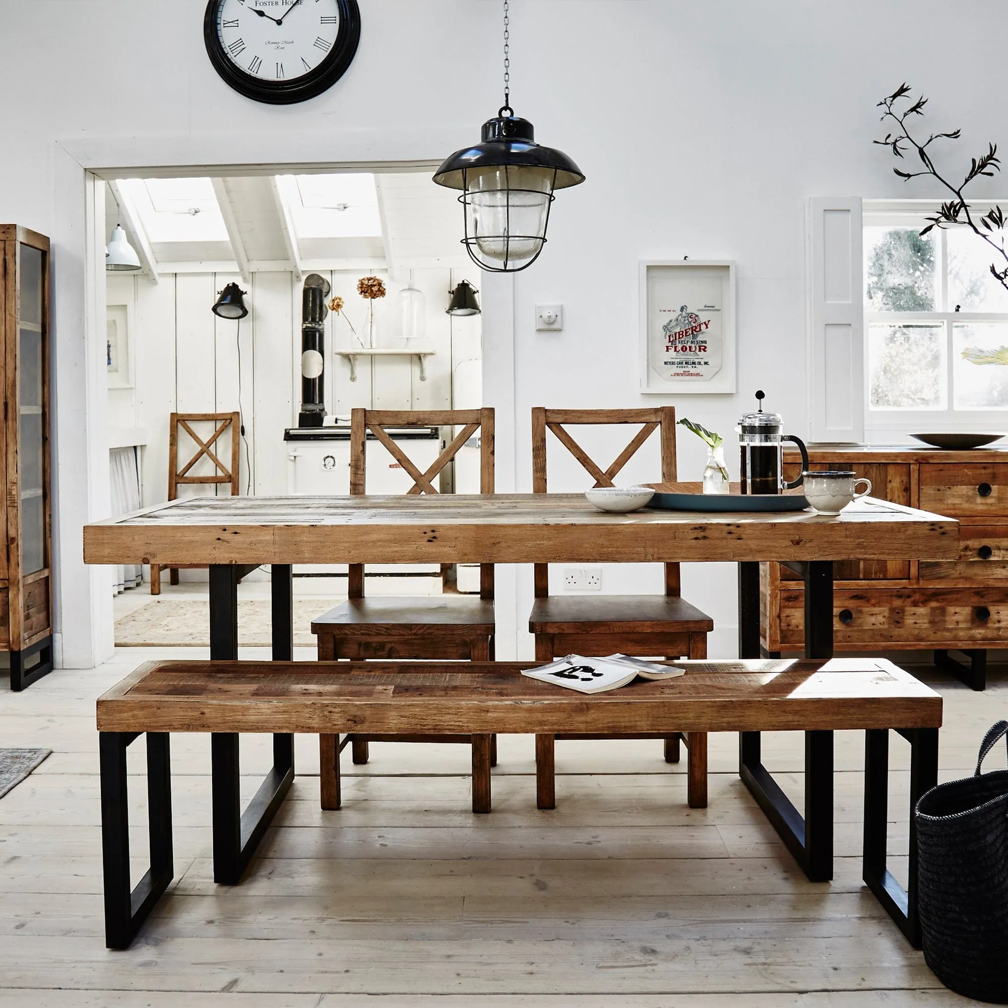 Delta - 120cm Round Dining Table In Reclaimed Timber