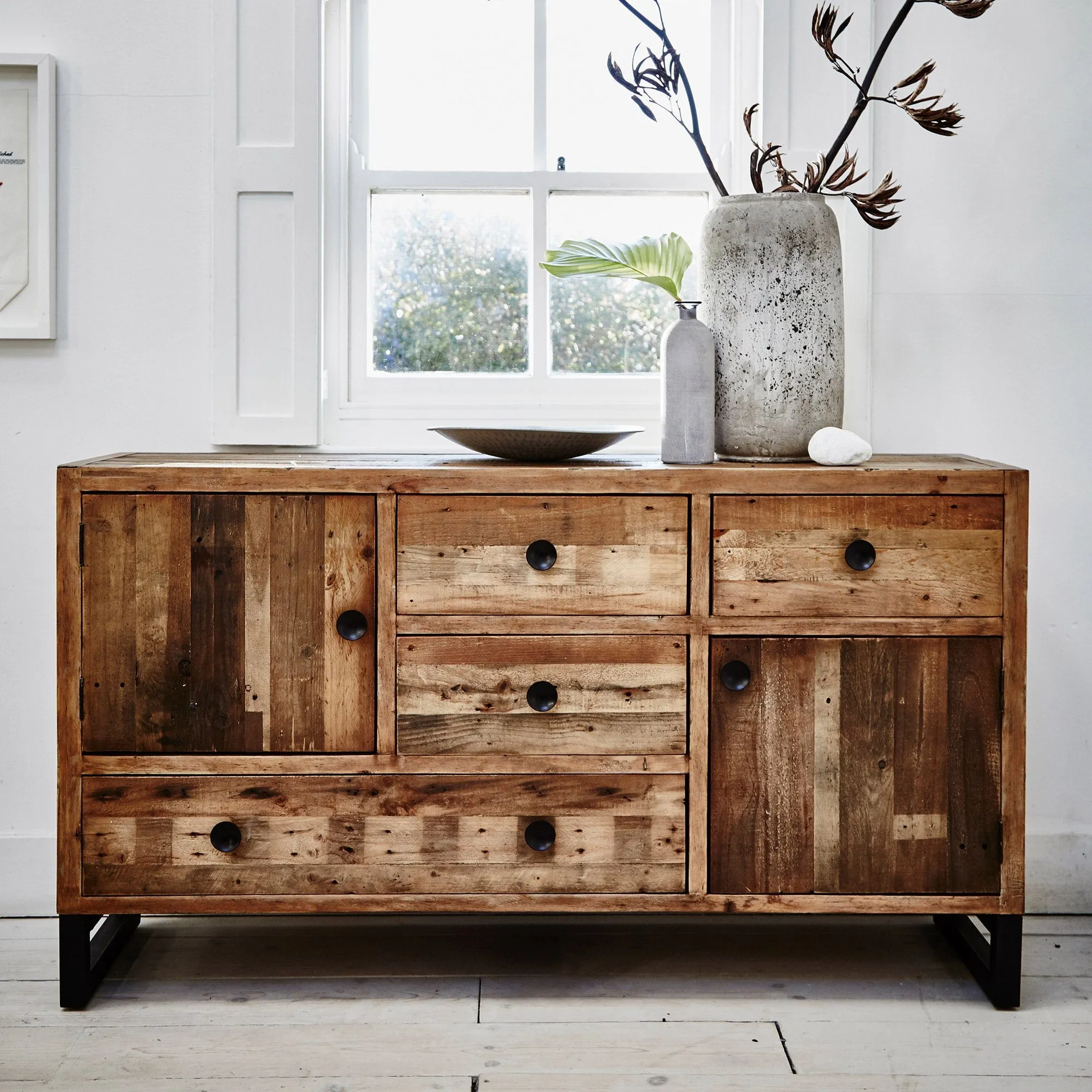 Delta - 2 Door Wide Sideboard In Reclaimed Timber