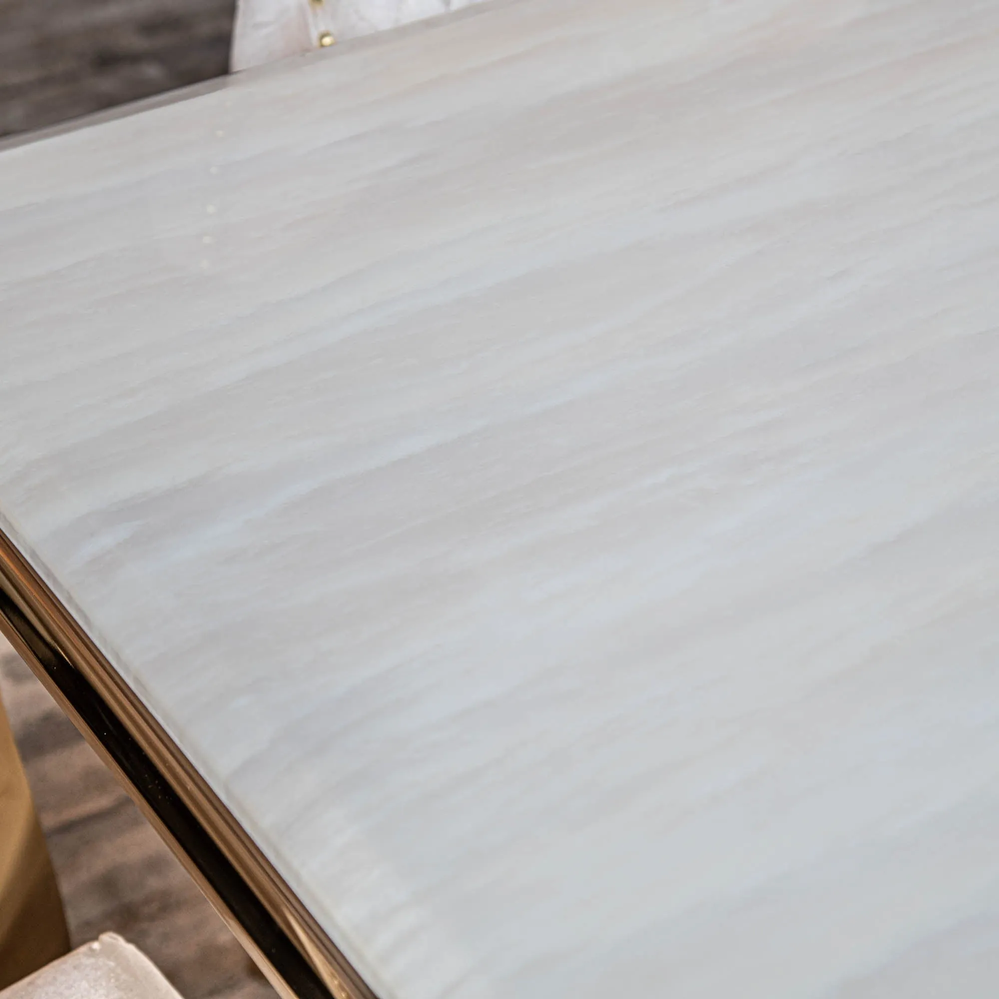 Dubai - Dining Table With Cream Marble Top
