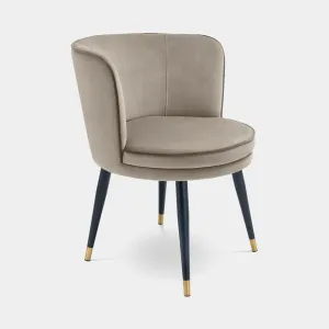 Eichholtz Grenada - Swivel Dining Chair Savona Greige Velvet