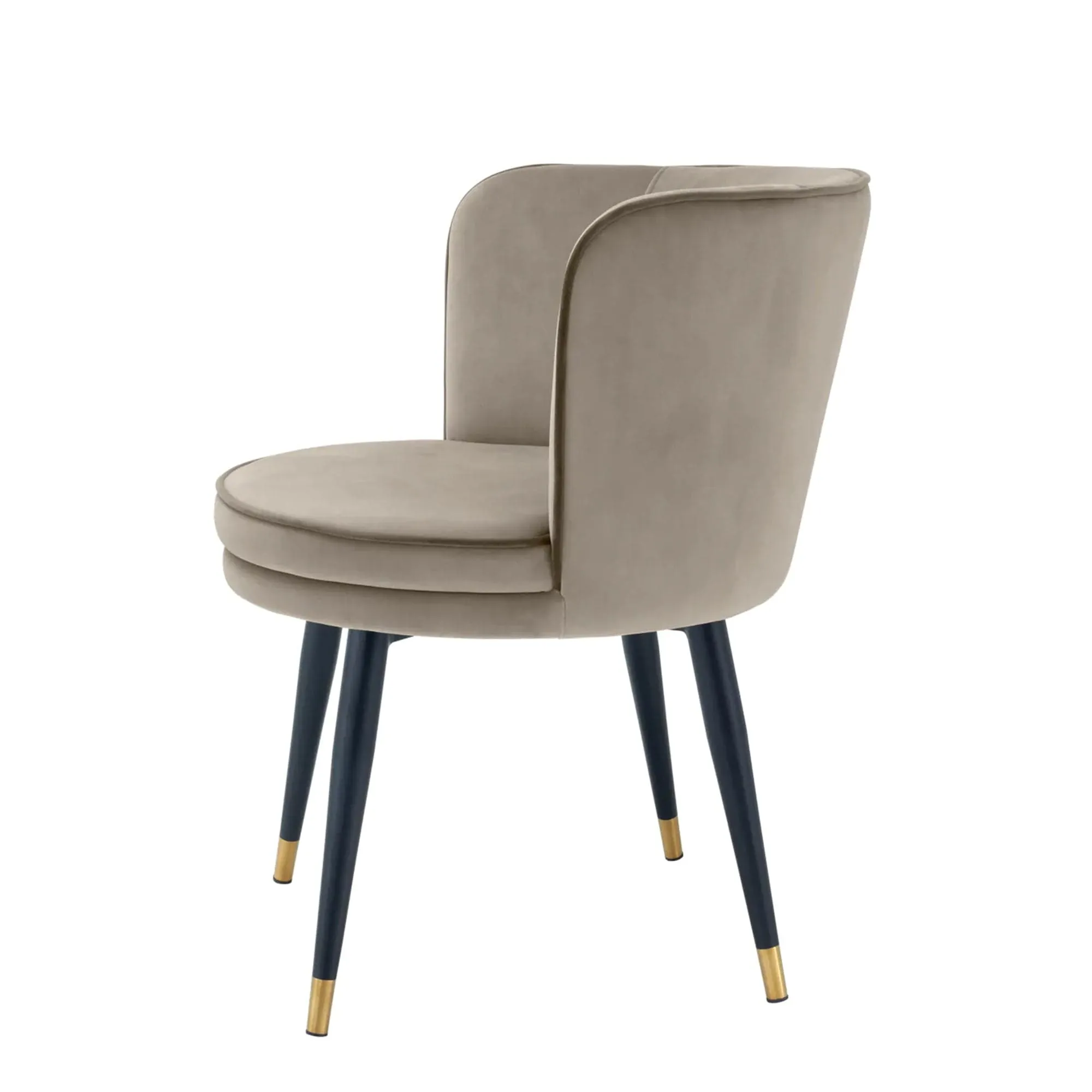 Eichholtz Grenada - Swivel Dining Chair Savona Greige Velvet