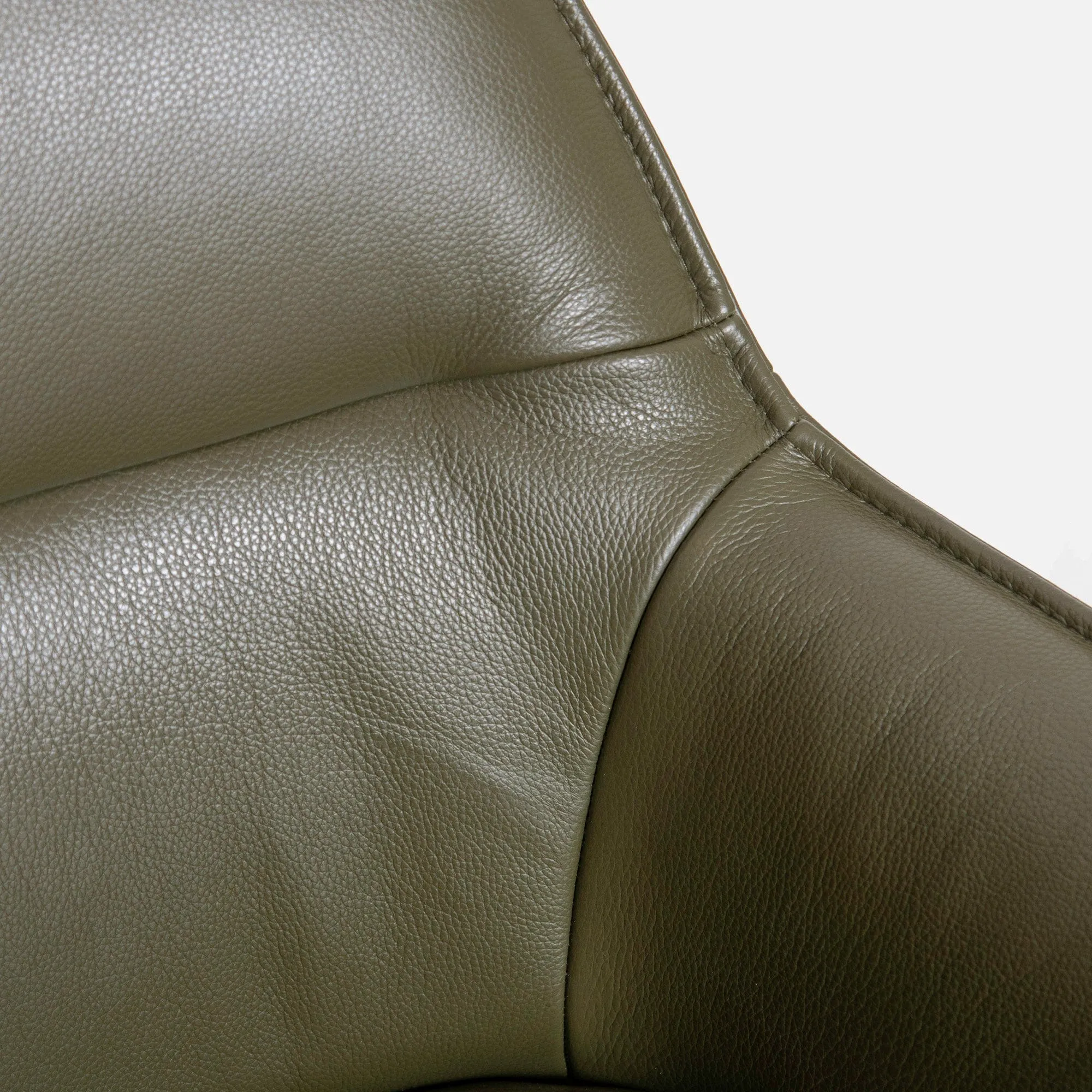 Elara Swivel Chair - With Wooden Legs In Semi Aniline Leather