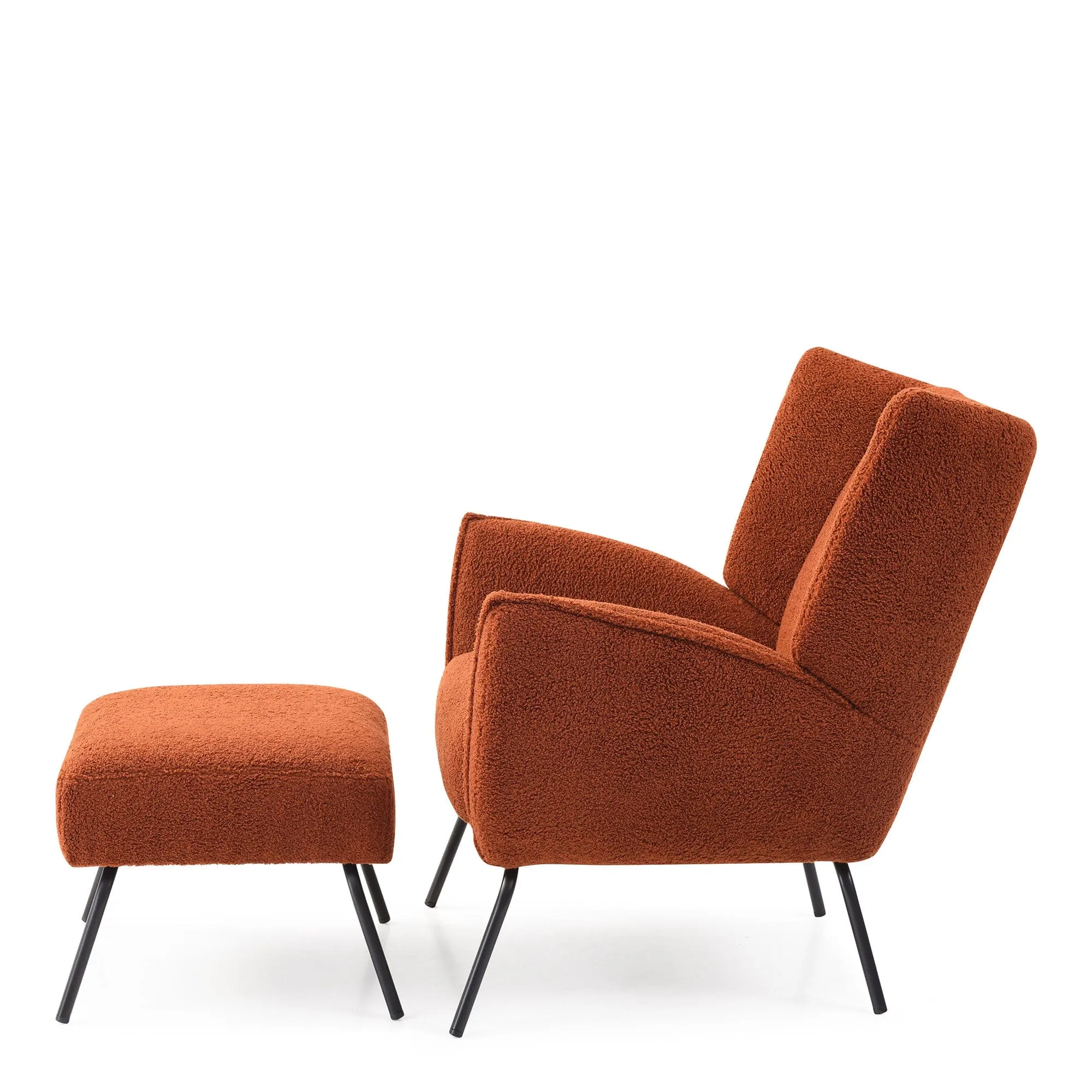 Eleanor - Accent Chair And Footstool In Fabric