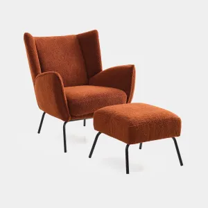 Eleanor - Accent Chair And Footstool In Fabric