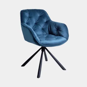 Ergen - Swivel Dining Chair In Velvet