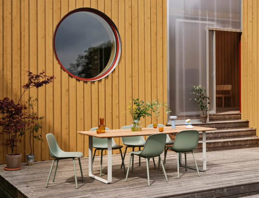 FIber Outdoor side chair, grey