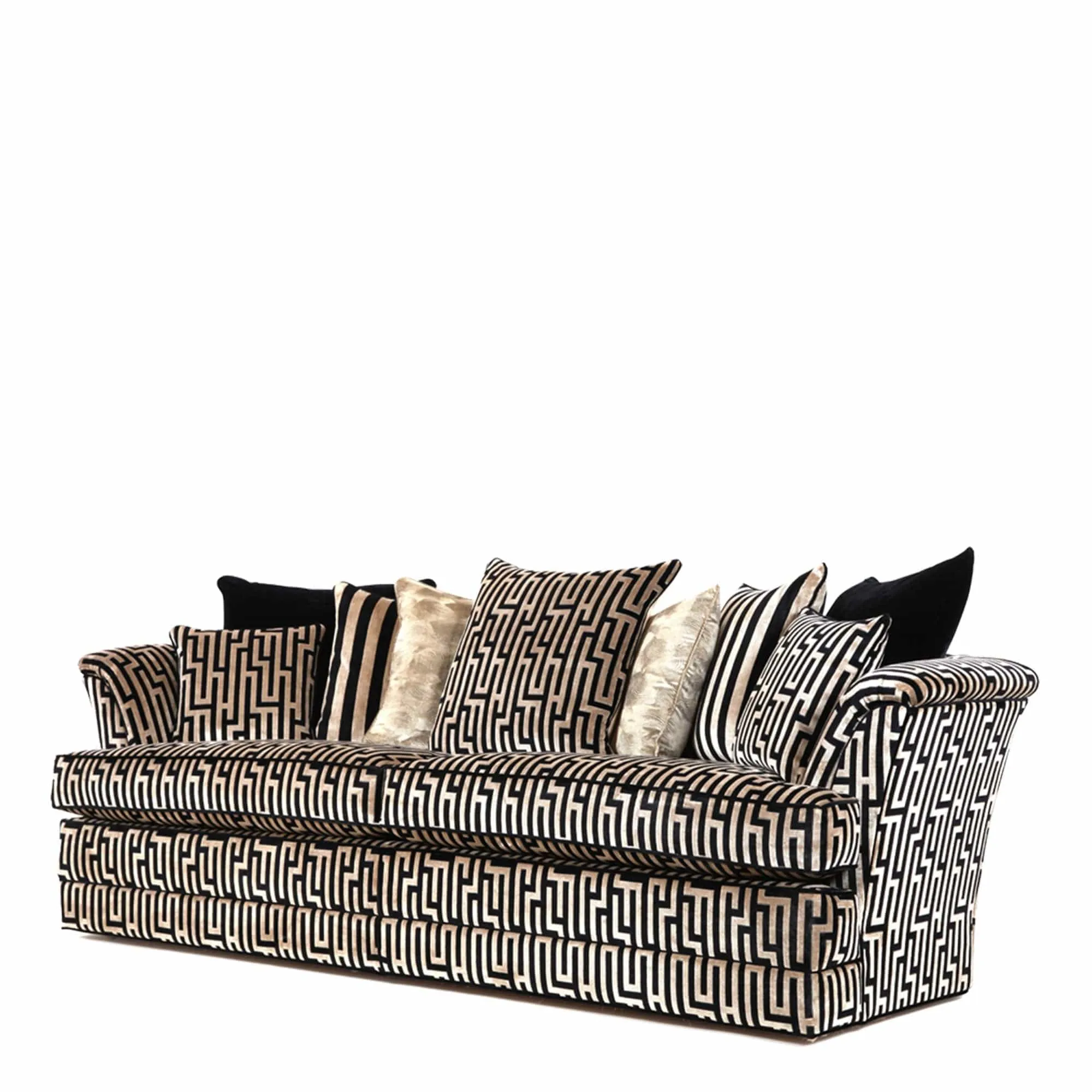 Fitzrovia - 3.5 Seat Hexagonal Back Sofa In Fabric
