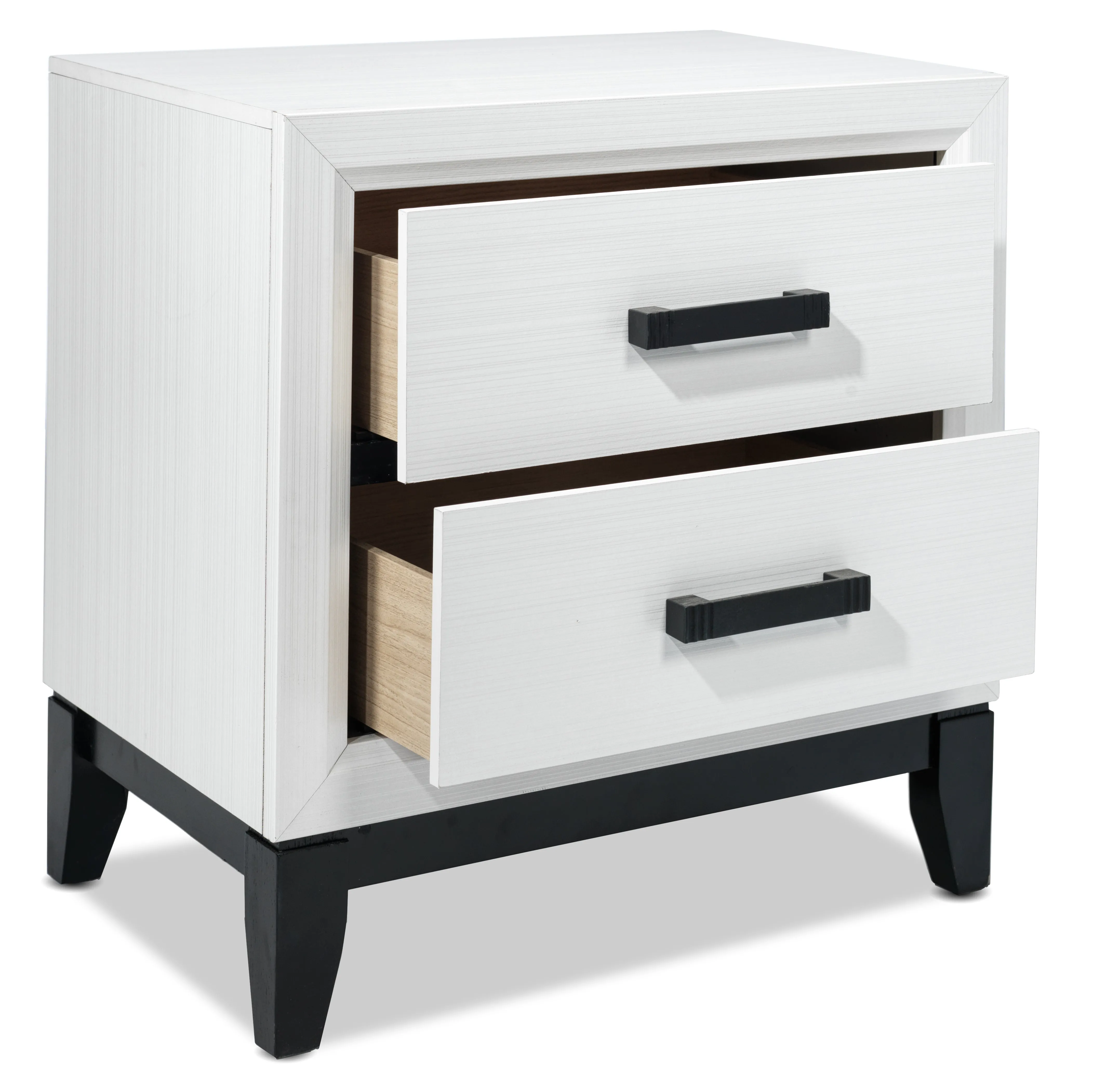 Fog 6-Piece Full Bedroom Package - White, Black