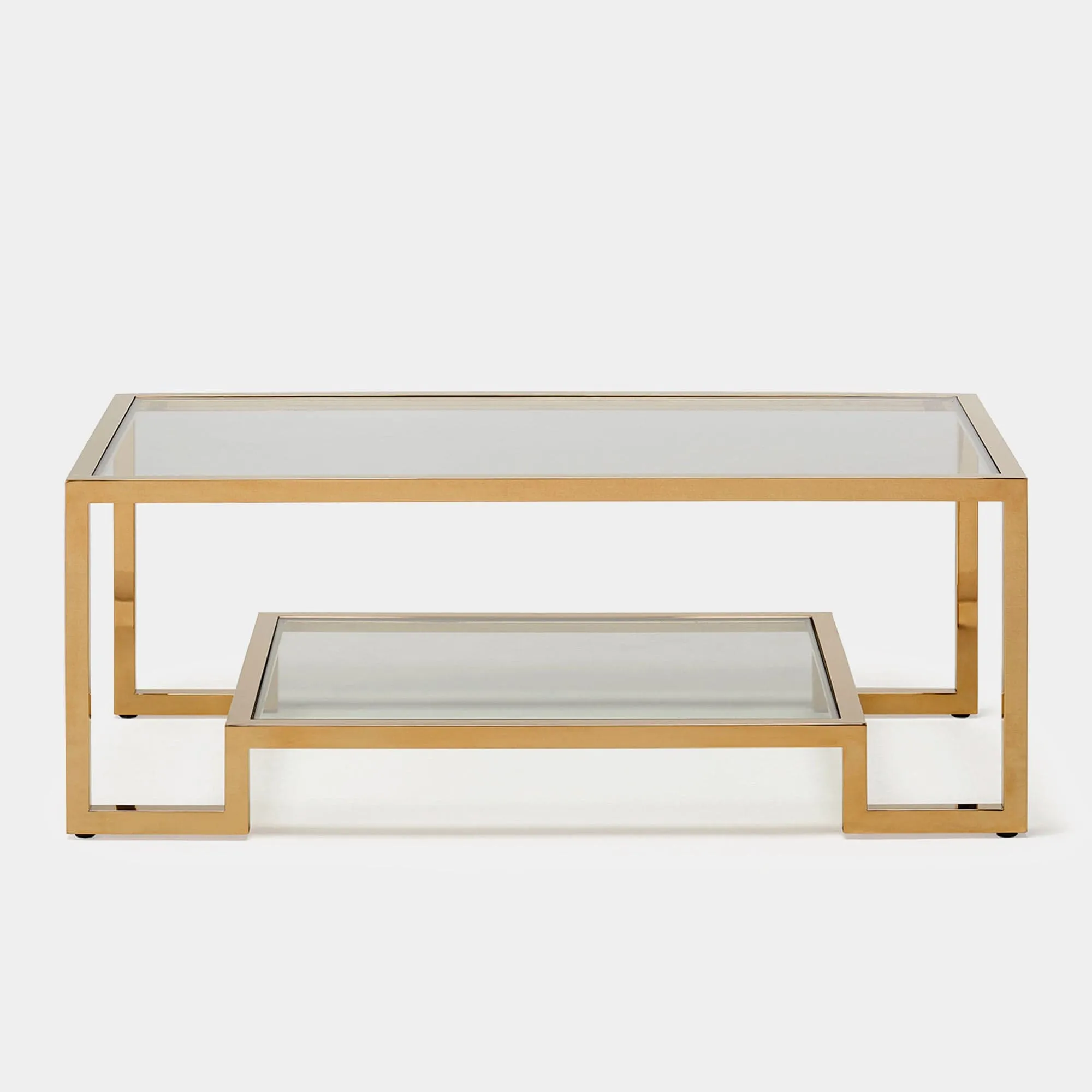 Frame - Coffee Table In Clear Glass & Champagne Finish