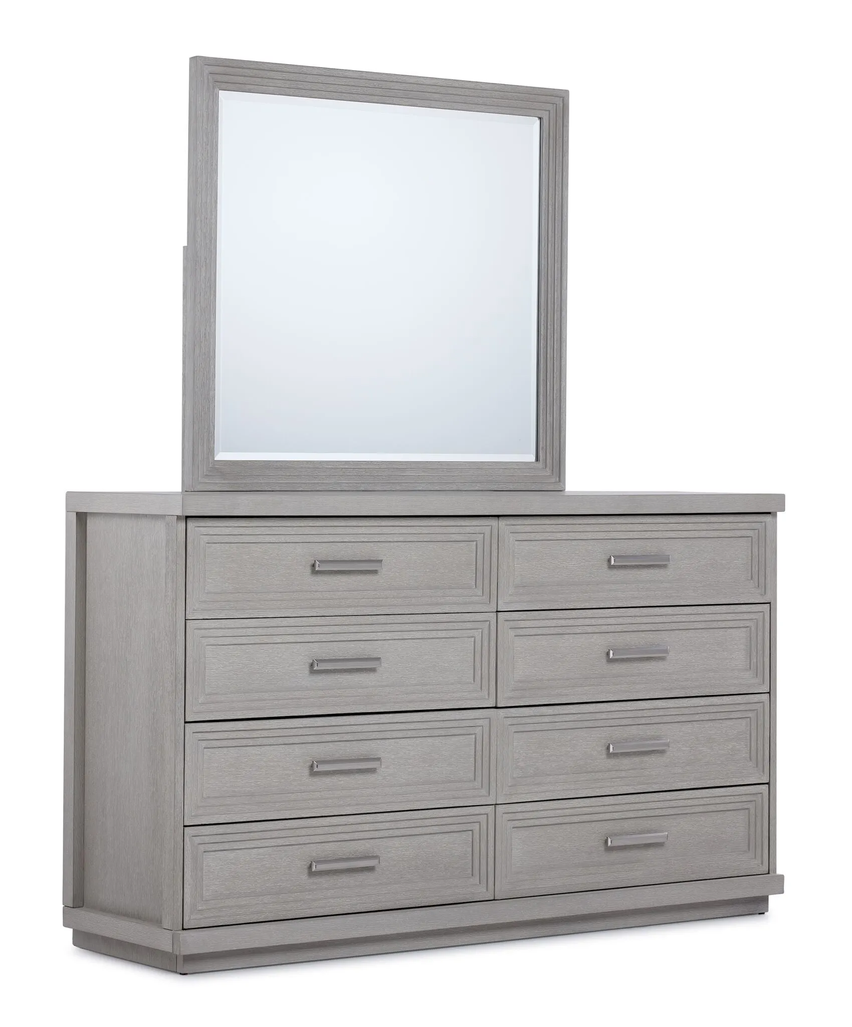 Fresh Perspective Cascade 6-Piece King Storage Bench Bedroom Package - Dovetail Grey