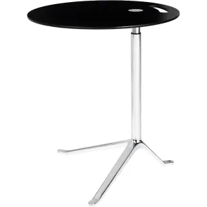 Fritz Hansen Ks11 Little Friend™ Adjustable Table, Polished Aluminium/Black Laminate