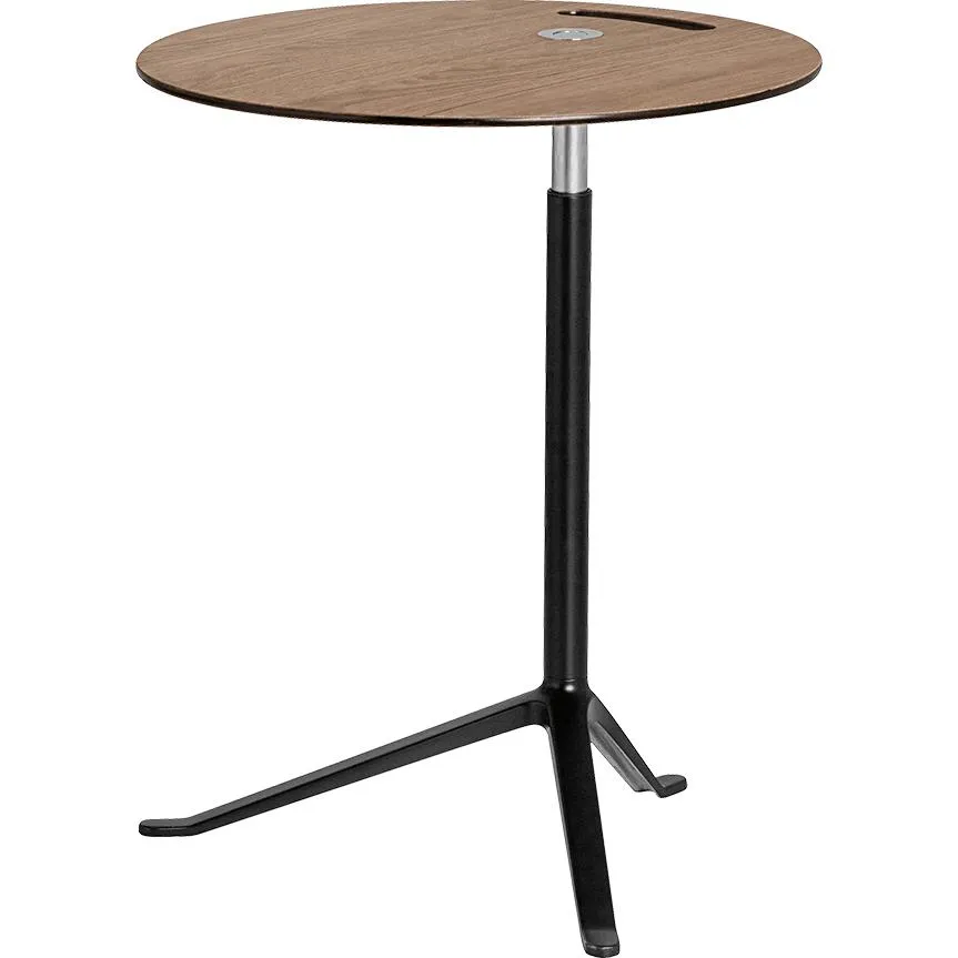 Fritz Hansen Ks11 Little Friend™ Adjustable Table, Polished Aluminium/Walnut Laminate