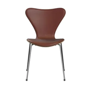 Fritz Hansen Series 7™ Chair, Front Upholstery With Grace Chestnut Leather Anniversary Collection