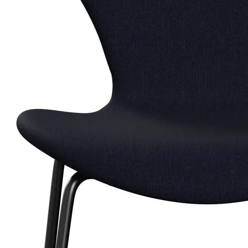Fritz Hansen Series 7™ Chair Full Upholstery, Black/Canvas Dark Blue
