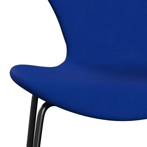 Fritz Hansen Series 7™ Chair Full Upholstery, Black/Comfort Blue (C00035)