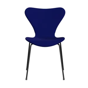 Fritz Hansen Series 7™ Chair Full Upholstery, Black/Comfort Blue (C66008)