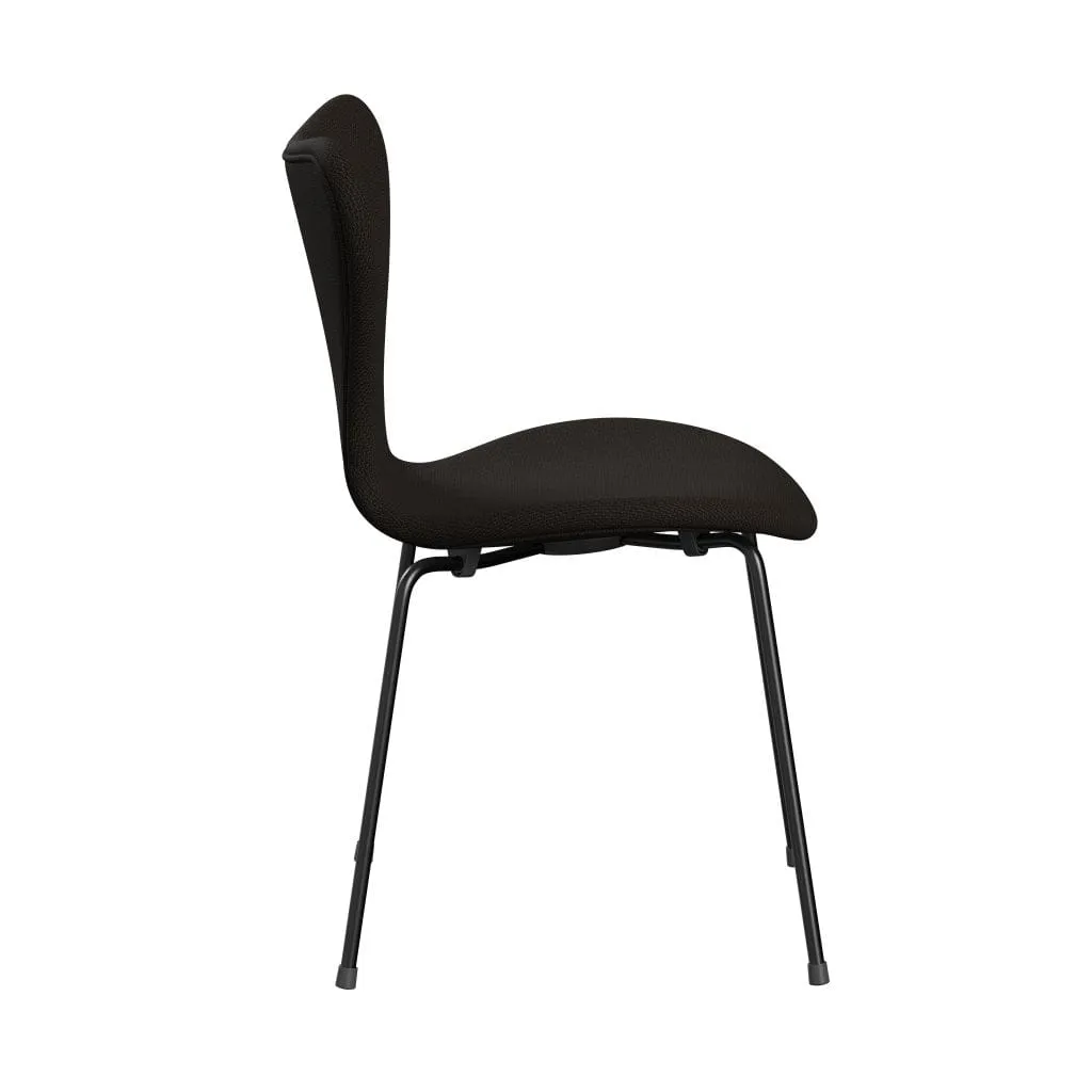 Fritz Hansen Series 7™ Chair Full Upholstery, Black/Diablo Chocolate Dark