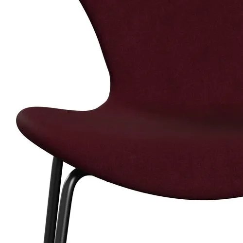 Fritz Hansen Series 7™ Chair Full Upholstery, Black/Divina Aubergine (Div671)