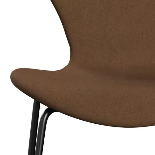 Fritz Hansen Series 7™ Chair Full Upholstery, Black/Divina Light Brown