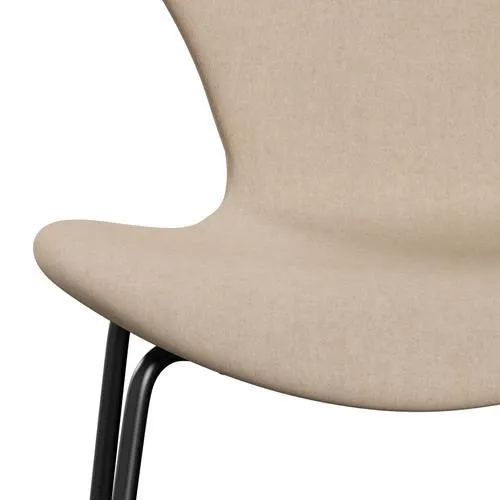 Fritz Hansen Series 7™ Chair Full Upholstery, Black/Divina Md Crème