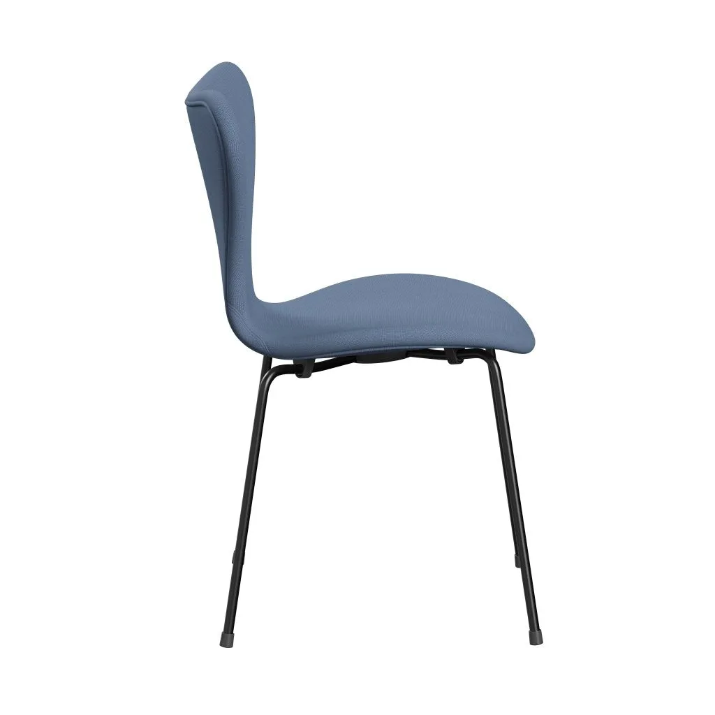 Fritz Hansen Series 7™ Chair Full Upholstery, Black/Fame Grey Blue