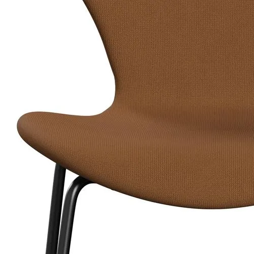 Fritz Hansen Series 7™ Chair Full Upholstery, Black/Fame Light Brown (F61131)