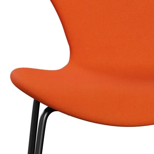 Fritz Hansen Series 7™ Chair Full Upholstery, Black/Fame Orange (F63016)