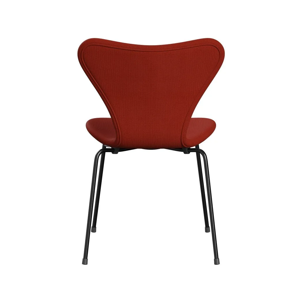 Fritz Hansen Series 7™ Chair Full Upholstery, Black/Fame Orange Red
