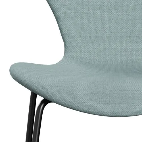 Fritz Hansen Series 7™ Chair Full Upholstery, Black/Fiord Light Blue/Stone