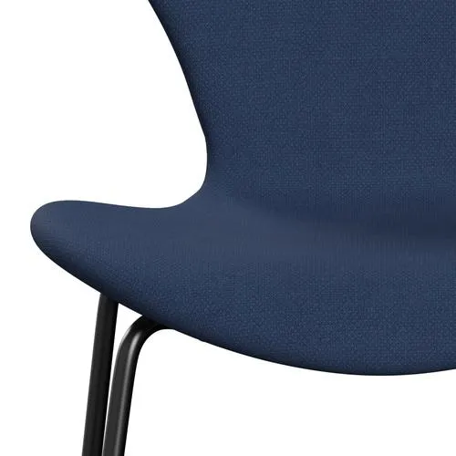 Fritz Hansen Series 7™ Chair Full Upholstery, Black/Fiord Medium Blue/Medium Blue