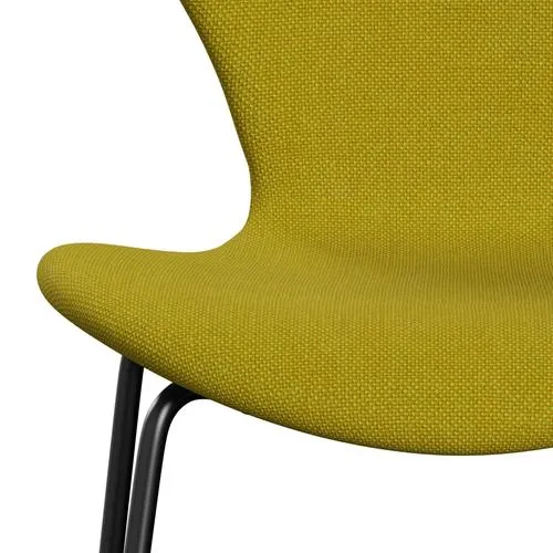 Fritz Hansen Series 7™ Chair Full Upholstery, Black/Hallingdal Yellow/Green