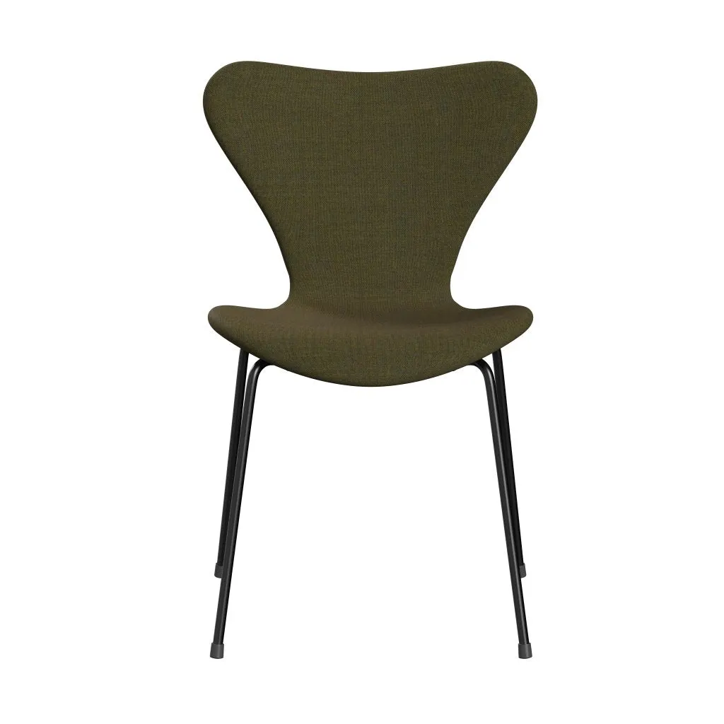 Fritz Hansen Series 7™ Chair Full Upholstery, Black/Remix Army Green