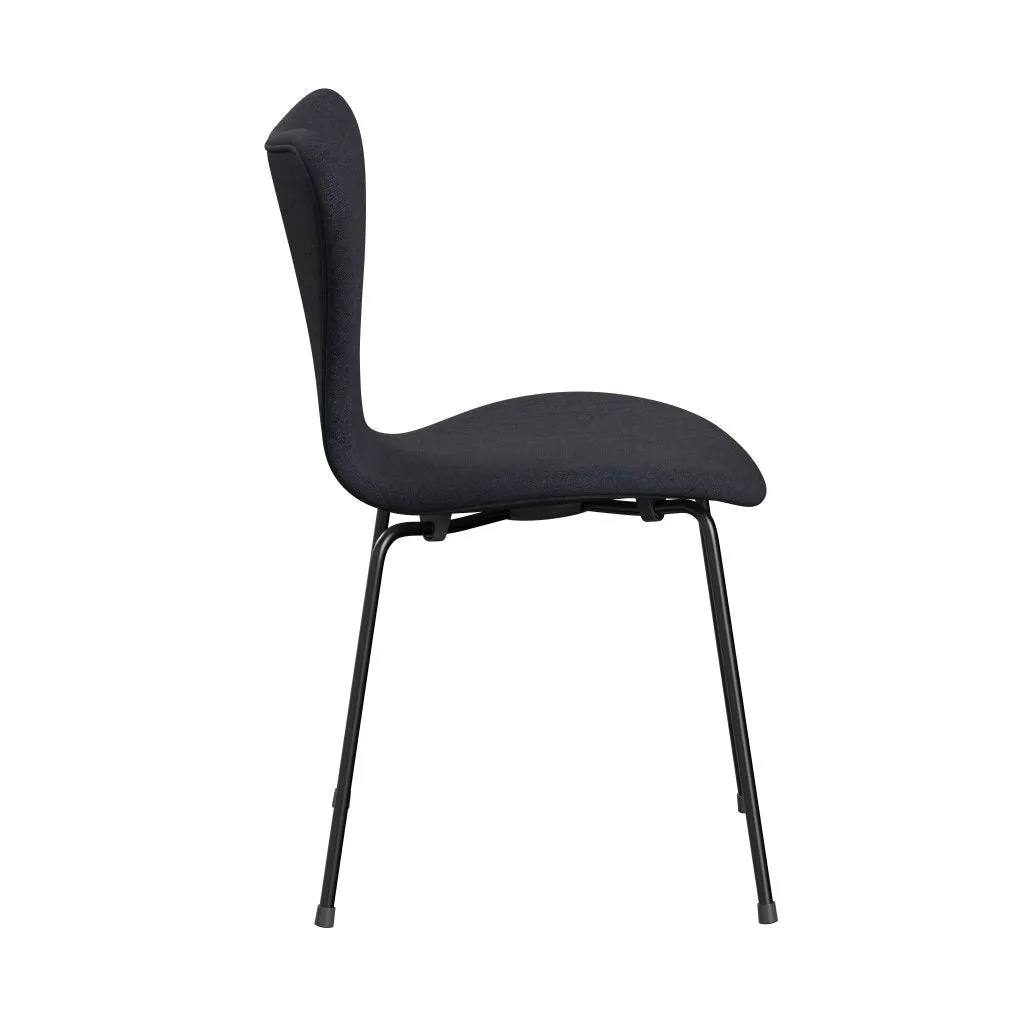 Fritz Hansen Series 7™ Chair Full Upholstery, Black/Remix Denim Blue