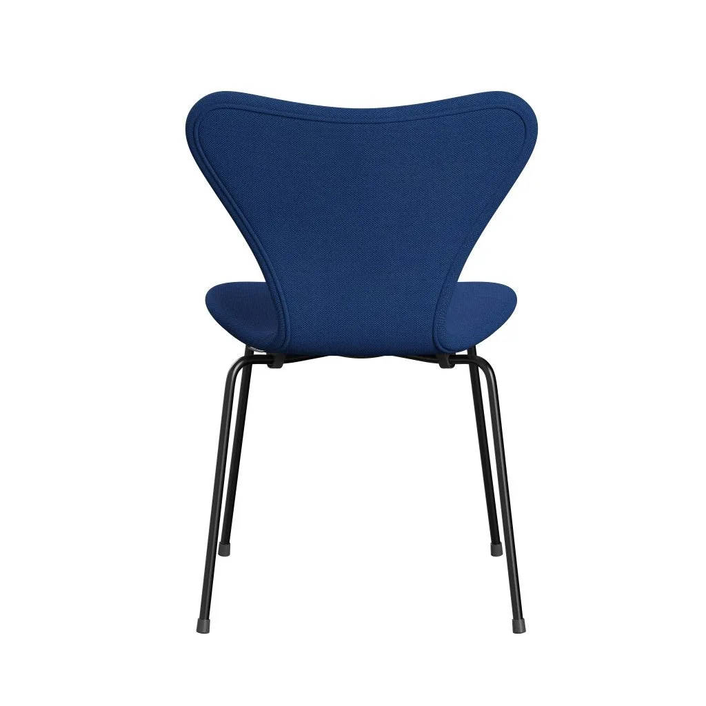 Fritz Hansen Series 7™ Chair Full Upholstery, Black/Steelcut Trio Cobalt Blue